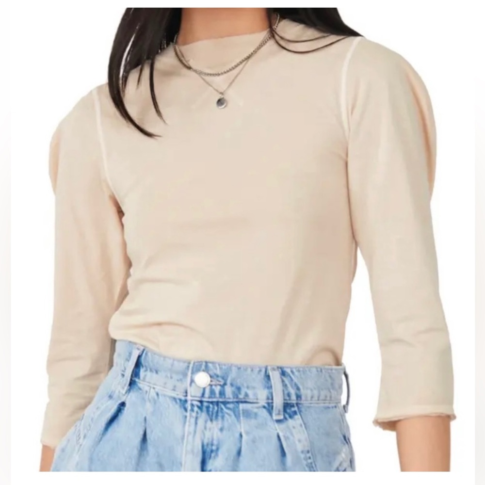 Free People We the Free Clover Puff Shoulder Top in
Oatmeal medium